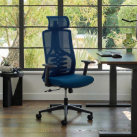 Ergonomischer Bürostuhl Quick, bionische Rückenlehne, Kopfstütze