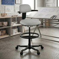 Bürohocker Erghos, Neigbare Rückenlehne, Drehstuhl