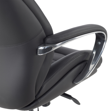 chefsessel schwarz regent kunstleder gepolsterte armlehnen 5