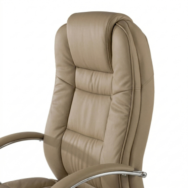 chefsessel beige adana kunstleder gepolsterte armlehnen 4