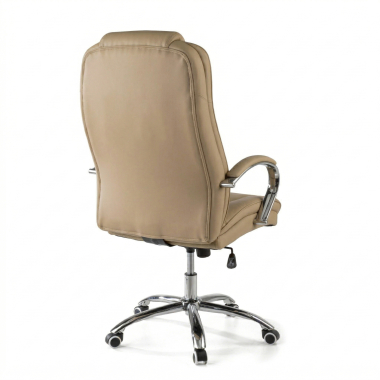 chefsessel beige adana kunstleder gepolsterte armlehnen 7