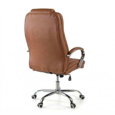 chefsessel braun adana kunstleder gepolsterte armlehnen 6