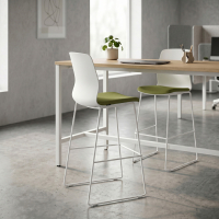 Bürohocker Swing, Elegantes Design, Metallbeine