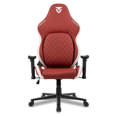 gaming stuhl weiss rot vanguard kunstleder bewegliche armlehnen kopfstutzen kissen kopfstutze 3