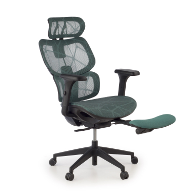 ergonomischer burostuhl grun every netzstoff 3d verstellbare armlehnen kopfstutze ausziehbare fussstutze 5