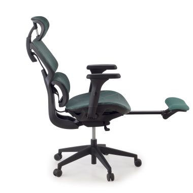 ergonomischer burostuhl grun every netzstoff 3d verstellbare armlehnen kopfstutze ausziehbare fussstutze 10