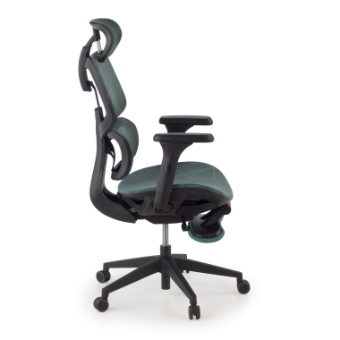 ergonomischer burostuhl grun every netzstoff 3d verstellbare armlehnen kopfstutze ausziehbare fussstutze 11