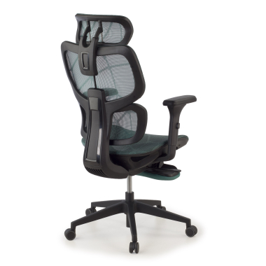 ergonomischer burostuhl grun every netzstoff 3d verstellbare armlehnen kopfstutze ausziehbare fussstutze 9