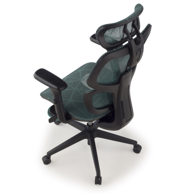 ergonomischer burostuhl grun every netzstoff 3d verstellbare armlehnen kopfstutze ausziehbare fussstutze 12