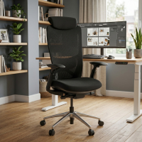 Ergonomischer Bürostuhl Gemini, 4D-Armlehnen und Lendenstütze