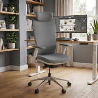 Ergonomischer Bürostuhl Gemini, 4D-Armlehnen und Lendenstütze
