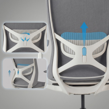 ergonomischer burostuhl grau gemini stoff 4d verstellbare armlehnen 6