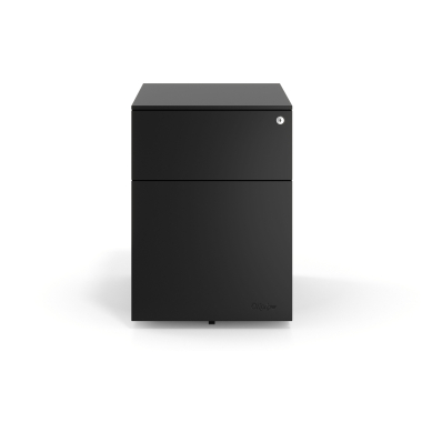 rollcontainer schwarz 2 schubladen hangeregister metall 3