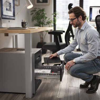 Persönlicher Stauraum, ordentlicher Arbeitsplatz