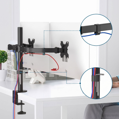 monitorstander schwarz 2 bildschirme 4
