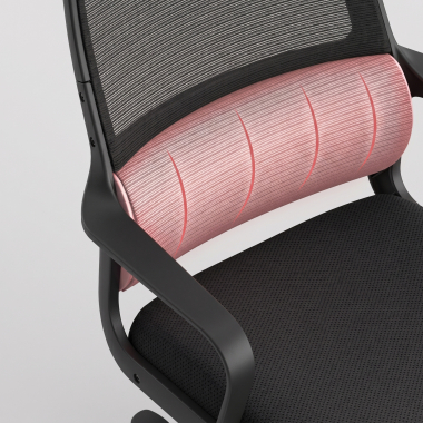 burostuhl home office schwarz venus netzstoff feste armlehnen lordosenstutze kopfstutze 6
