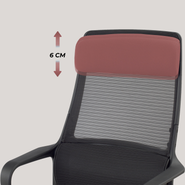 burostuhl home office schwarz venus netzstoff feste armlehnen lordosenstutze kopfstutze 7