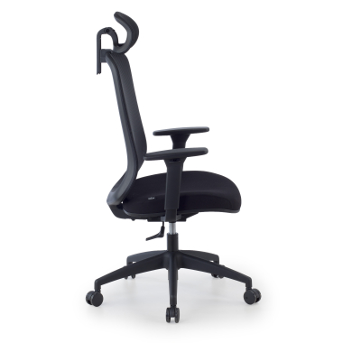 burostuhl home office schwarz task netzstoff 1d verstellbare armlehnen lordosenstutze kopfstutze 9