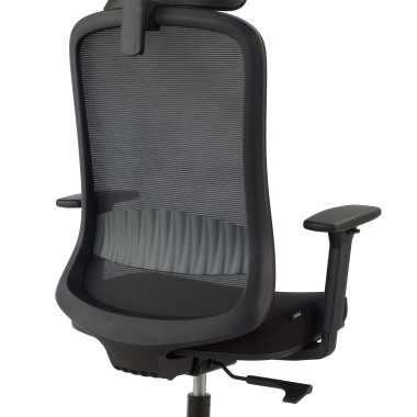burostuhl home office schwarz task netzstoff 1d verstellbare armlehnen lordosenstutze kopfstutze 4