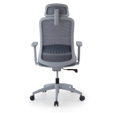 burostuhl home office weiss grau task netzstoff 1d verstellbare armlehnen lordosenstutze kopfstutze 10