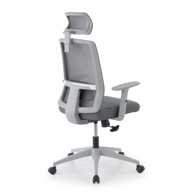 burostuhl home office weiss grau aria netzstoff 1d verstellbare armlehnen lordosenstutze kopfstutze 13