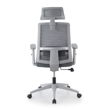 burostuhl home office weiss grau aria netzstoff 1d verstellbare armlehnen lordosenstutze kopfstutze 5