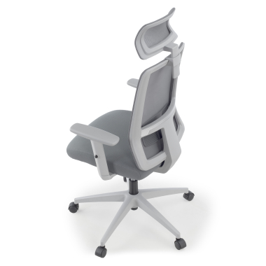 burostuhl home office weiss grau aria netzstoff 1d verstellbare armlehnen lordosenstutze kopfstutze 14