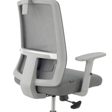 burostuhl home office weiss grau aria netzstoff 1d verstellbare armlehnen lordosenstutze kopfstutze 4