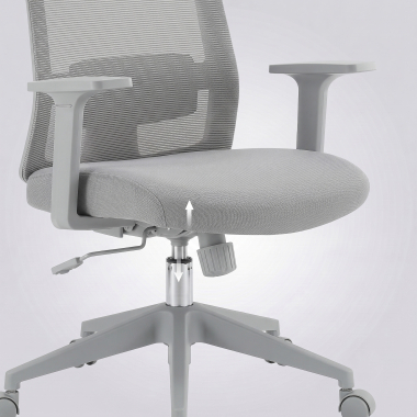 burostuhl home office weiss grau aria netzstoff 1d verstellbare armlehnen lordosenstutze kopfstutze 16