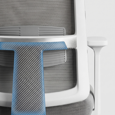 burostuhl home office weiss grau aria netzstoff 1d verstellbare armlehnen lordosenstutze kopfstutze 6