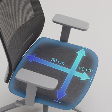 burostuhl home office weiss grau aria netzstoff 1d verstellbare armlehnen lordosenstutze kopfstutze 9