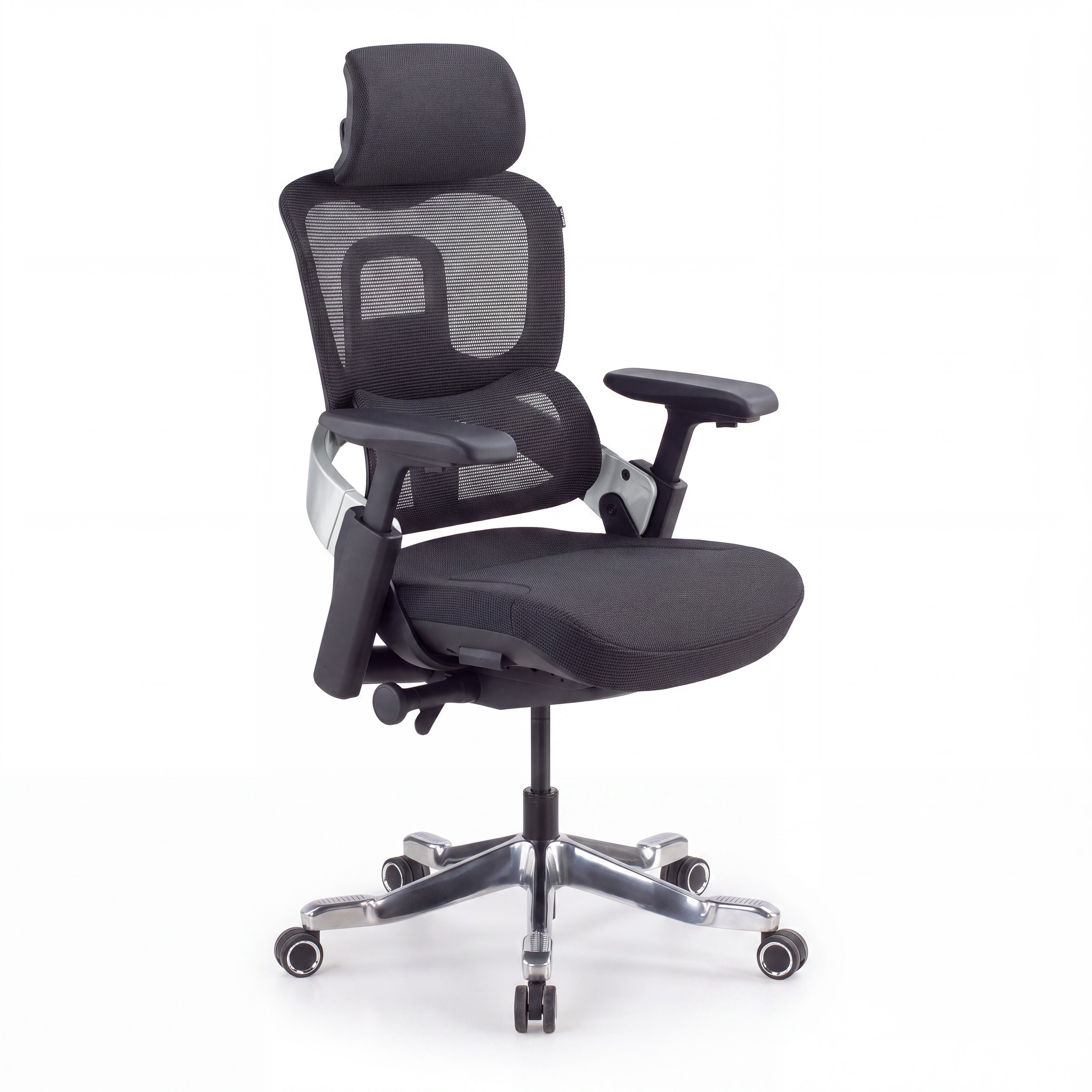 Orthopädischer ergonomischer Stuhl ZenPro, doppelte Rückenlehne, Aluminiumgestell