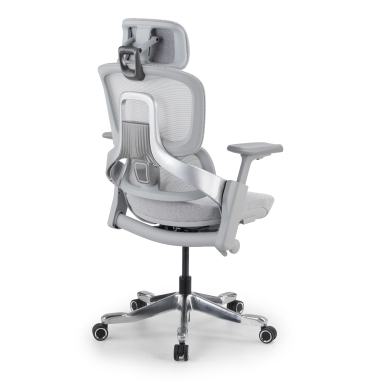 ergonomischer burostuhl weiss grau ergonomischer burostuhl zenpro aluminium netzstoff 4d verstellbare armlehnen doppelte lordosenstutze kopfstutze 14