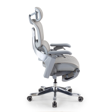 ergonomischer burostuhl weiss grau ergonomischer burostuhl zenmax aluminium fussstutze netzstoff 4d verstellbare armlehnen doppelte lordosenstutze kopfstutze ausziehbare fussstutze 4