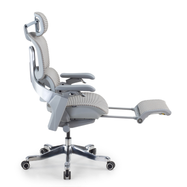 ergonomischer burostuhl weiss grau ergonomischer burostuhl zenmax aluminium fussstutze netzstoff 4d verstellbare armlehnen doppelte lordosenstutze kopfstutze ausziehbare fussstutze 5