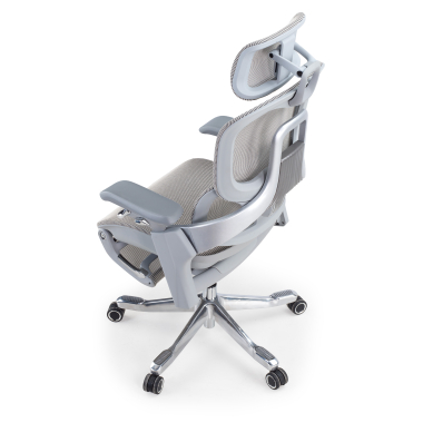 ergonomischer burostuhl weiss grau ergonomischer burostuhl zenmax aluminium fussstutze netzstoff 4d verstellbare armlehnen doppelte lordosenstutze kopfstutze ausziehbare fussstutze 18
