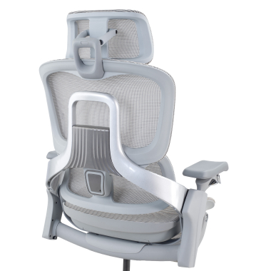 ergonomischer burostuhl weiss grau ergonomischer burostuhl zenmax aluminium fussstutze netzstoff 4d verstellbare armlehnen doppelte lordosenstutze kopfstutze ausziehbare fussstutze 16