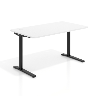 burotisch schwarz warm white weisse struktur 1