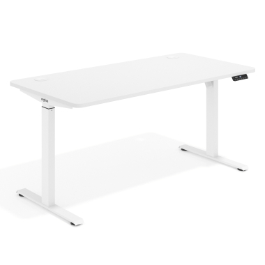 hohenverstellbarer schreibtisch weiss warm white erghos go 1