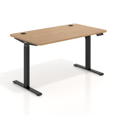 hohenverstellbarer schreibtisch schwarz red oak erghos go 1