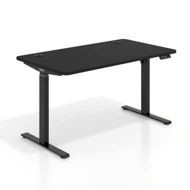 hohenverstellbarer schreibtisch schwarz pure black erghos go 1