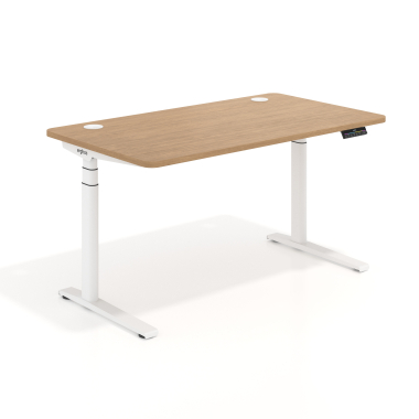 hohenverstellbarer schreibtisch weiss red oak erghos icon 1
