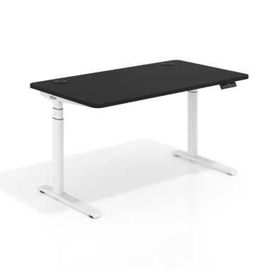 hohenverstellbarer schreibtisch weiss pure black erghos icon 1