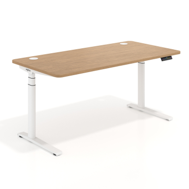 hohenverstellbarer schreibtisch weiss red oak erghos icon 1