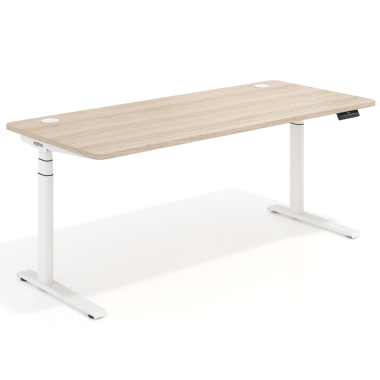 hohenverstellbarer schreibtisch weiss flax oak erghos icon 1