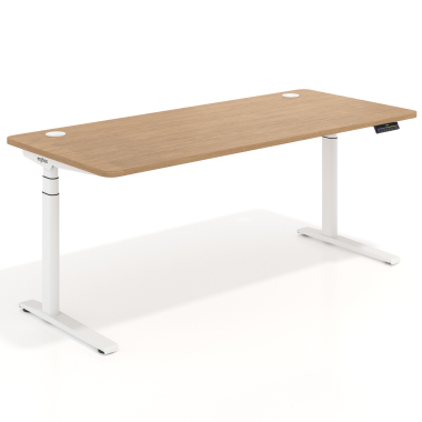 hohenverstellbarer schreibtisch weiss red oak erghos icon 1