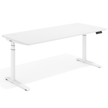 hohenverstellbarer schreibtisch weiss warm white erghos icon 1