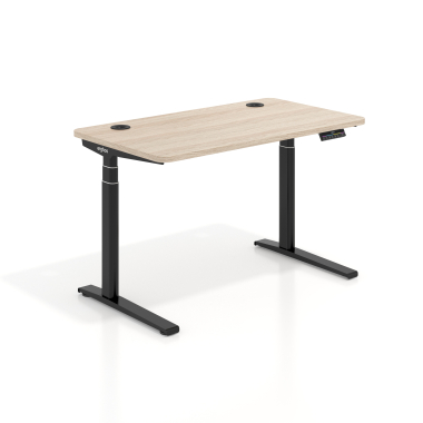 hohenverstellbarer schreibtisch schwarz flax oak erghos icon 1