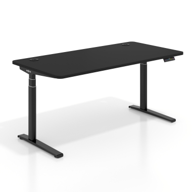 hohenverstellbarer schreibtisch schwarz pure black erghos icon 1