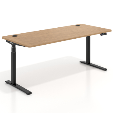 hohenverstellbarer schreibtisch schwarz red oak erghos icon 1